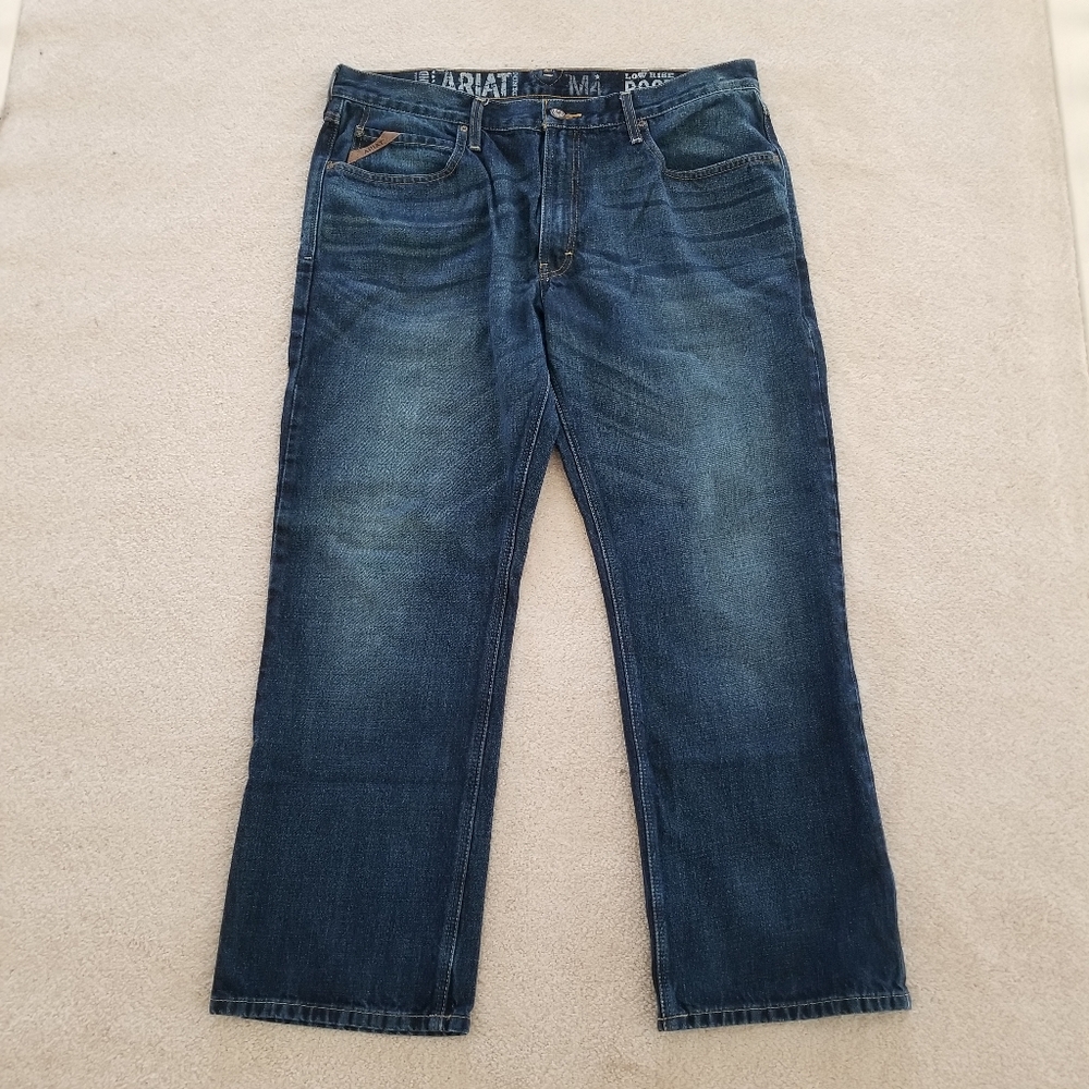 Ariat M4 Low Rise Legacy Boot Cut Roadhouse Jeans Size 38x30